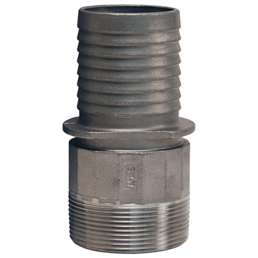 Notched NOS Stainless Steel 1 1/2 in Male Threaded Stem